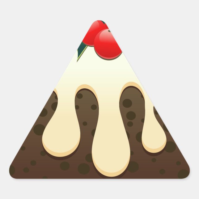 christmas puddings triangle sticker (Front)