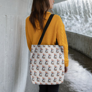 Christmas Puffin Crossbody Bag