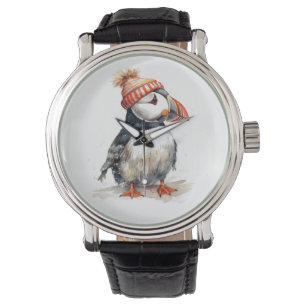 Christmas Puffin, customisable Watch