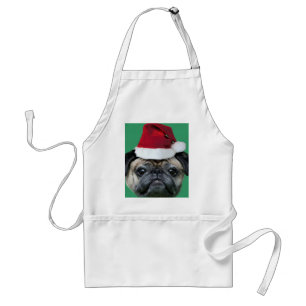 Christmas  pug apron