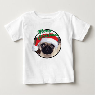 Christmas Pug - Baby Fine Jersey T-Shirt