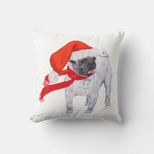 Christmas Pug Cushion