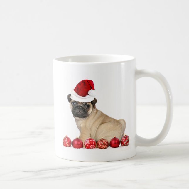 Christmas pug dog coffee mug (Right)