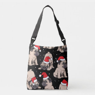 Christmas Pug Dog Gift Tote Bag