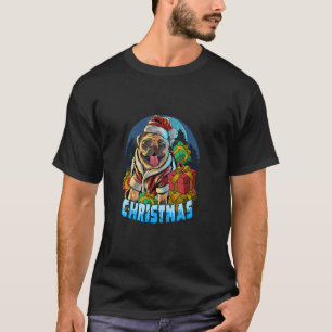 Christmas Pug Dog Pug Santa Hat Ugly Christmas T-Shirt