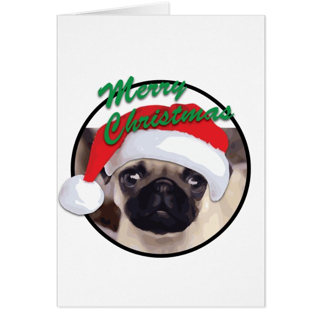 Christmas Pug - Greeting Card (Front)