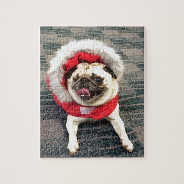Christmas Pug Jigsaw Puzzle (Vertical)