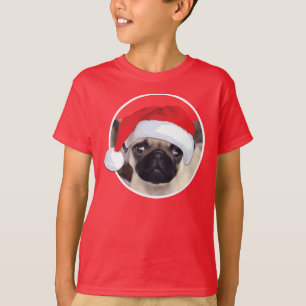 Christmas Pug - Kids' Basic Hanes T-Shirt