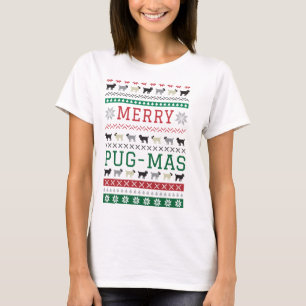 Christmas Pug-Mas Pugs Fun Cute Dogs X-Mas T-Shirt