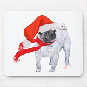 Christmas Pug Mouse Pad