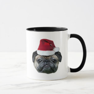 Christmas pug mug