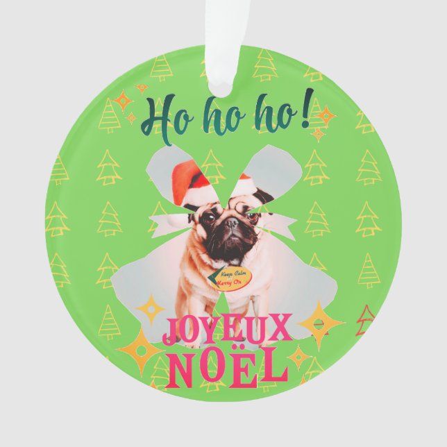 Christmas pug ornament (Front)