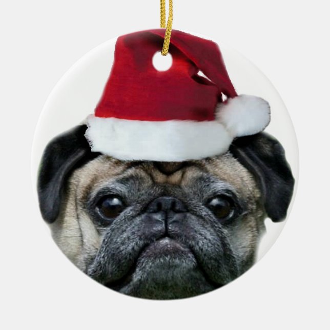 Christmas pug ornament (Front)