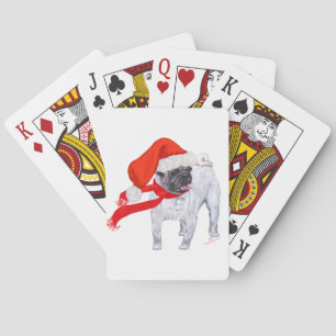 Christmas Pug Playing Cards