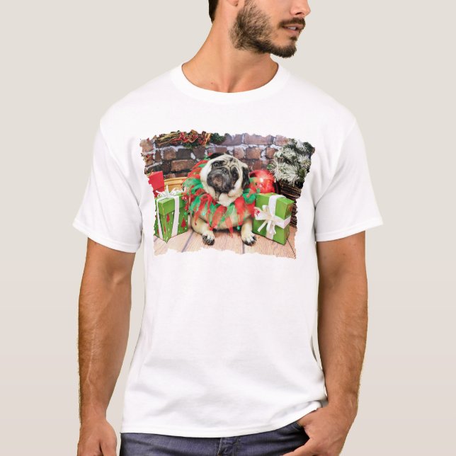 Christmas - Pug - Spencer T-Shirt (Front)