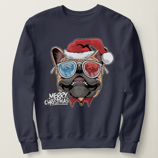 Christmas Pug Sweatshirt (Design Front)
