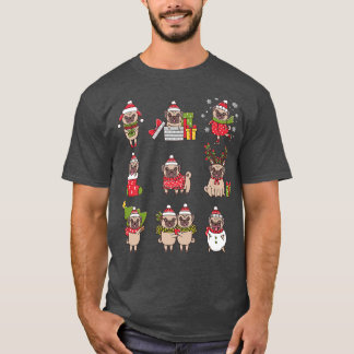 Christmas Pugs  Cute Pug Lover Christmas Premium T T-Shirt
