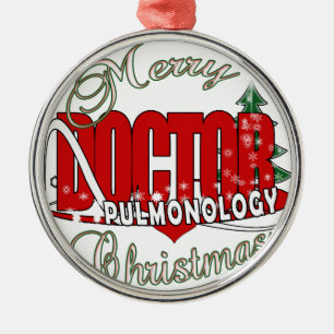 CHRISTMAS PULMONOLOGY DOCTOR PULMONOLOGIST METAL ORNAMENT