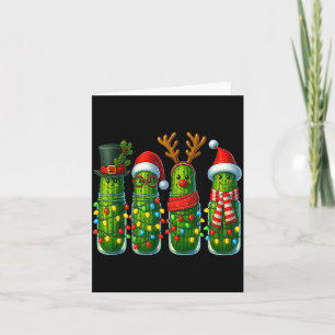 Christmas Pun Ckle Lights Funny Vegetable Holiday Card
