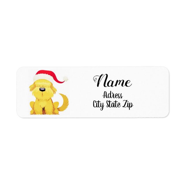 "CHRISTMAS "PUPPY" CHRISTMAS ADDRESS LABEL RETURN ADDRESS LABEL (Front)
