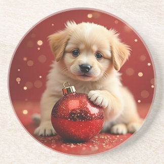 Christmas Puppy Coaster