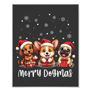 Christmas Puppy Dogs Merry Dogmas Photo Print
