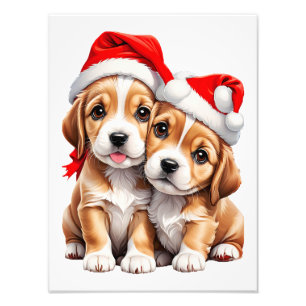 Christmas Puppy Dogs Photo Print