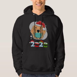 Christmas Puppy Golden Retriever Mask Dog Hoodie