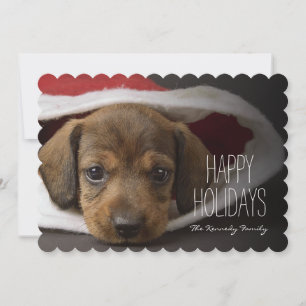 Christmas puppy holiday card