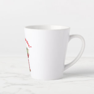 Christmas Puppy in Gift Box Holiday Surprise Latte Mug