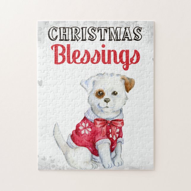 Christmas Puppy Jigsaw Puzzle (Vertical)
