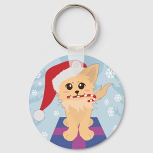 Christmas Puppy Key Ring