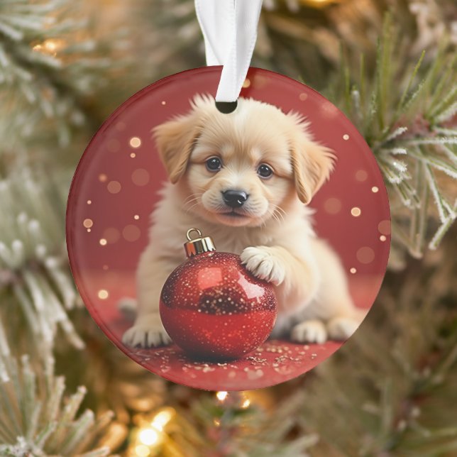 Christmas Puppy Ornament (Tree)