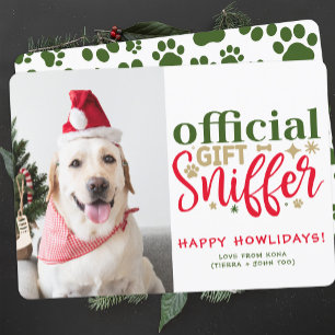 Christmas Puppy Picture Customised Funny Dog Photo Holiday Card