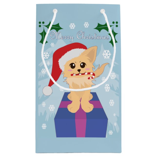 Christmas Puppy Small Gift Bag (Back)
