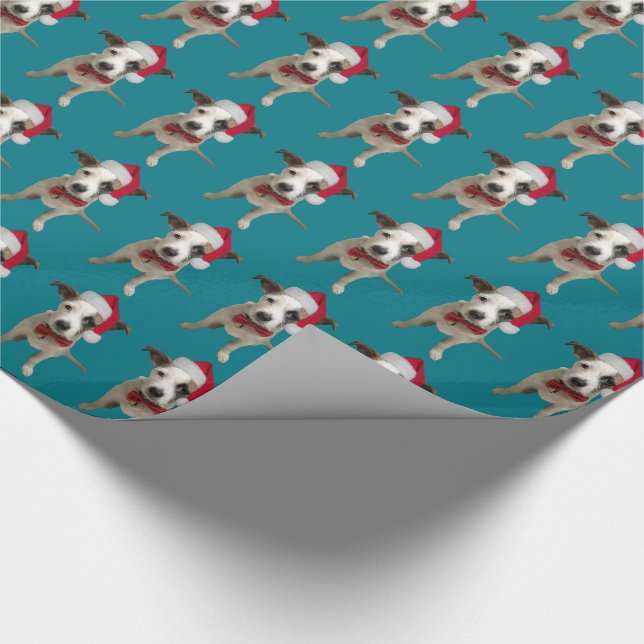 Christmas Puppy Wrapping Paper (Corner)