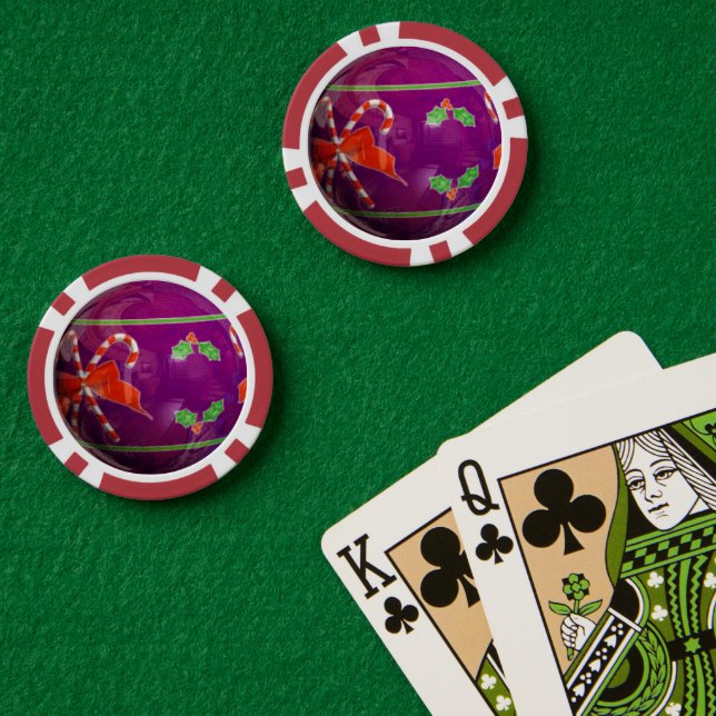 Christmas purple bulb poker chips (Poker Table (Double))