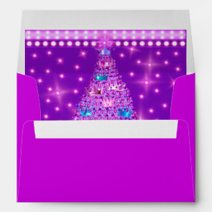 Christmas Purple Crown Matching Envelopes