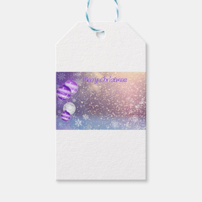 Christmas-Purple Gift Tags (Front)
