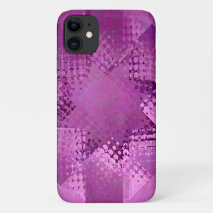 Christmas purple halftone star iPhone 11 case