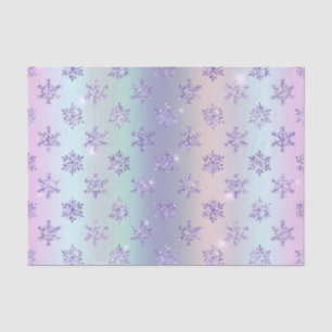 Christmas Purple Pink Snowflake Sparkle Tissue Paper