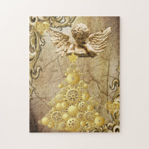 Christmas Puzzle Gold Angel