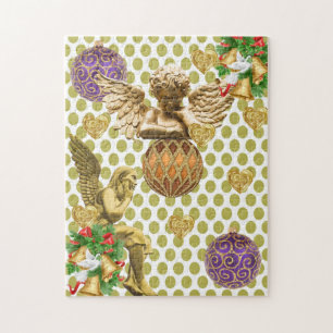 Christmas Puzzle Gold Angel