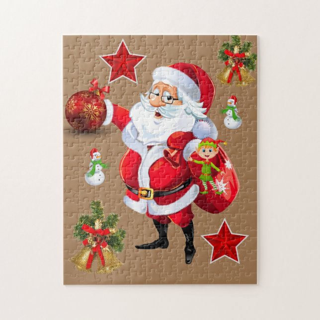 Christmas Puzzle Santa (Vertical)