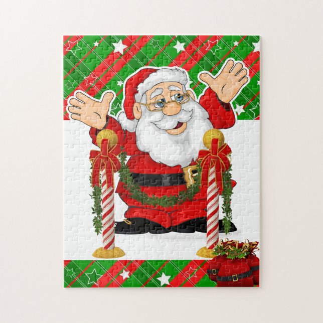 Christmas Puzzle Santa (Vertical)