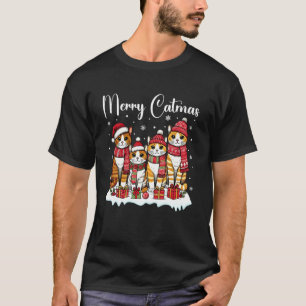 Christmas Pyjamas Cats Merry Catmas Xmas Outfit Fu T-Shirt