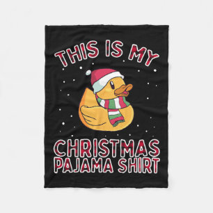 Christmas Pyjamas For Family Duck This Is My Funny Fleece Blanket