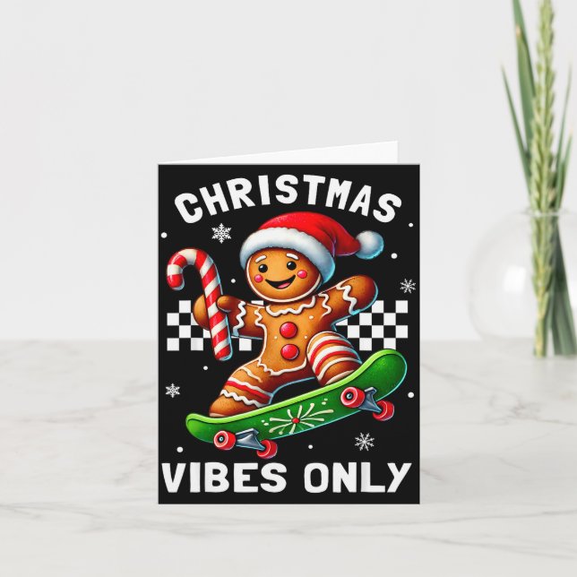 Christmas Pyjamas Funny Gingerbread Ginger Christm Card (Front)
