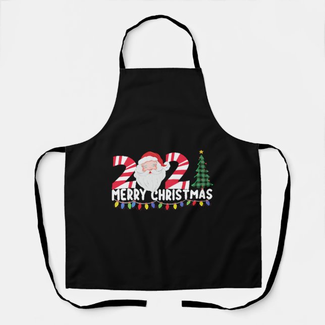 Christmas Pyjamas Matching Family Christmas Apron (Front)