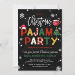 Christmas Pyjamas Party Chalkboard Holiday Party Invitation<br><div class="desc">For more advanced customisation of this design,  simply select the "Customise It" button above!</div>